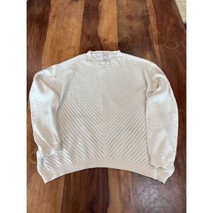 Avenue women's pullover sweater size 12-14 medium vented holes geometric pattern